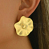 Exaggerated Brass Lotus Flower Stud Earrings CA7944-4