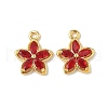 Brass Micro Pave Cubic Zirconia Pendants KK-D373-02B-G-1