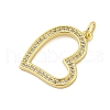 Rack Plating Brass Micro Pave Cubic Zirconia Pendants KK-Z074-50G-2