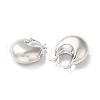 Brass Flat Round Thick Hoop Earrings for Women EJEW-Q024-05P-2