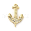Rack Plating Brass Micro Pave Cubic Zirconia Pendants KK-C052-36G-1