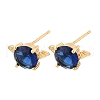 Bat Brass Glass Stud Earrings for Women EJEW-G428-15G-4