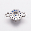Brass Micro Pave Cubic Zirconia Links ZIRC-E143-47P-2