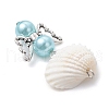 12Pcs Shell Pendants PALLOY-JF03695-01-5