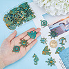 SUPERFINDINGS 42Pcs 7 Styles Ocean Theme Alloy Pendants FIND-FH0006-32-3