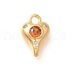 Brass Micro Pave Cubic Zirconia Pendants KK-K294-09G-1