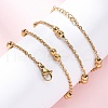 304 Stainless Steel Double Round Cable Chain Necklaces NJEW-C073-07G-3