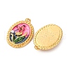 304 Stainless Steel Enamel Pendants STAS-U061-48G-02-2