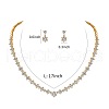 Brass Cubic Zirconia Jewelry Sets FS-WG75FBD-02-3