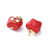 Brass Enamel Pendants KK-A252-15G-2