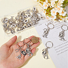SUNNYCLUE 20Pcs Alloy Keychain KEYC-SC0001-15F-3