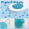 120Pcs 6 Styles Dyed Synthetic Turquoise Round Charms PALLOY-PH01704-4