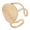 Stainless Steel Oval Open Cuff Rings NR1015-2-1