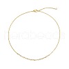 Cubic Zirconia Column Pendant Necklace with Brass Cable Chains UU3534-1-1