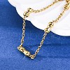 304 Stainless Steel Rolo Chain Bracelets for Women BJEW-C094-09G-2