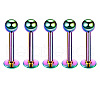 304 Stainless Steel Round Internally Threaded Labrets for Women Men WG9B6EB-25-1