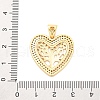 Brass Micro Pave Cubic Zirconia Pendants KK-D325-59G-02-3