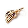 Brass Micro Pave Cubic Zirconia Pendants KK-D378-26G-2