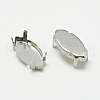 Non-Tarnish 201 Stainless Steel Sew on Prong Settings STAS-T032-04-4x8mm-2