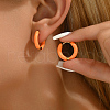 Stylish Stainless Steel Multi-color Circle Geometric Earrings for Women Casual Wear VR0871-2-1