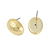 Oval CCB Plastic Stud Earrings for Women EJEW-Q382-01G-2