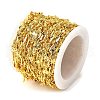 Brass Textured Flat Round Bar Link Chains CHS-H112-07G-2