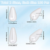 SOFPLATE 200Pcs 2 Styles ABS Plastic Imitation Pearl Charms KY-SP0001-11-2