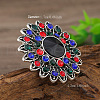 Ethnic Style Alloy & Rhinestone Finger Rings FS-WG504EF-05-1