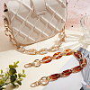 WADORN 2Pcs 2 Colors Acrylic Cable Chain Bag Handles FIND-WR0007-64-5