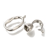 Brass Fold Over Clasps KK-Q001-20P-2
