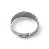 Non-Tarnish 304 Stainless Steel Open Cuff Rings Findings STAS-K278-02P-3