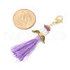 Angel Glass Pearl & MIYUKI Seed Beaded & Polycotton Tassel Pendant Decorations HJEW-MZ00197-01-3