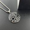 Vintage Stainless Steel Hollow Tree of Life with Star of David Pendant Necklaces for Men RS4440-3