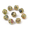 Brass Enamel Beads KK-L236-01D-G-1