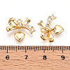 Brass Micro Pave Cubic Zirconia Charms KK-N261-85G-3