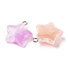 Gradient Color Transparent Resin Pendants RESI-A025-07-3