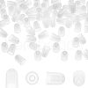 Olycraft 100Pcs Transparent Plastic Syringe Tip Cap AJEW-OC0002-97-1