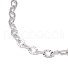 2Pcs 2 Colors 304 Stainless Steel Textured Cable Chain Slider Bracelet Making AJEW-JB01343-4