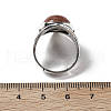 Natural Red Jasper Adjustable Rings G-P560-03AS-25-5