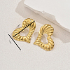 Asymmetrical Hollow Texture Heart Stainless Steel Stud Earrings OS0464-3