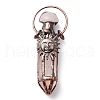 Natural Quartz Crystal and Agate Big Pointed Pendants G-M383-24R-2
