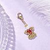 Angel Glass Pearl & Glass Seed Beaded Pendant Decorations HJEW-MZ00210-01-1