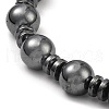 Round & Dise Synthetic Non-Magnetic Hematite Beaded Necklaces for Women Men NJEW-E097-05-2