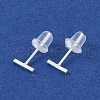 999 Fine Silver Stud Earrings for Women EJEW-S215-30S-05-2
