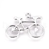 Tibetan Style Alloy Bicycle Pendants TIBEP-A15503-AS-RS-3