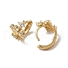 KC Gold Plated Brass Micro Pave Cubic Zirconia Hoop Earring EJEW-L271-01KCG-03-2
