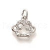 Rack Plating Brass Micro Pave Cubic Zirconia Pendants KK-H508-28P-10-1
