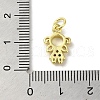 Brass Micro Pave Cubic Zirconia Charms KK-M283-18B-02-3