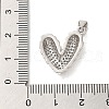 Mother's Day Brass Micro Pave Clear Cubic Zirconia Pendants FIND-Z041-20C-3