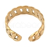 Ion Plating(IP) 304 Stainless Steel Open Cuff Rings for Women RJEW-Z057-10G-06-3